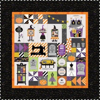 Hometown Halloween Candy Corn Quilt Shoppe Kit - Fabric Only — image 1