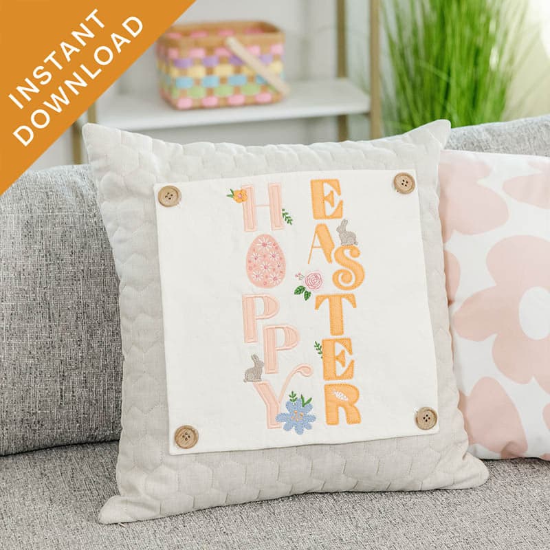 Hoppy Easter Pillow Panel