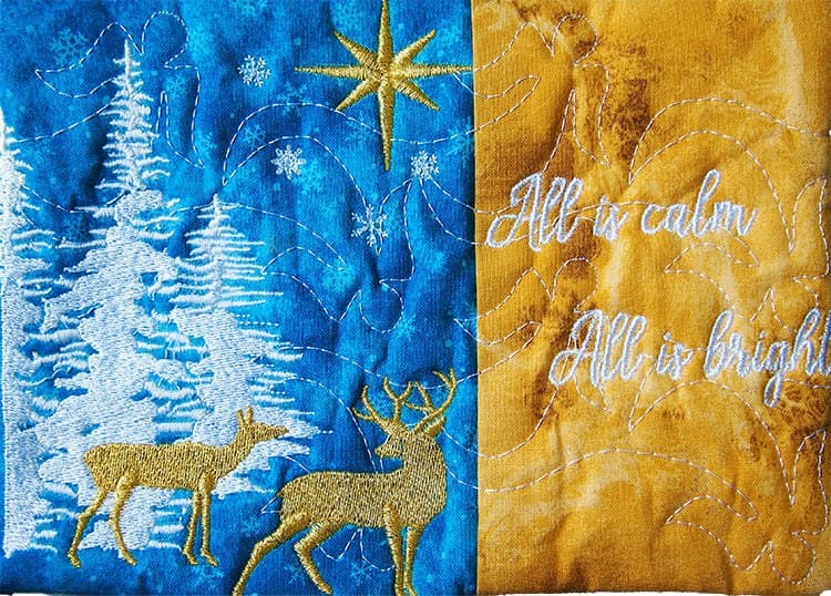 Laurie Kent Designs Xmas Mug Rugs Machine Embroidery — image 4