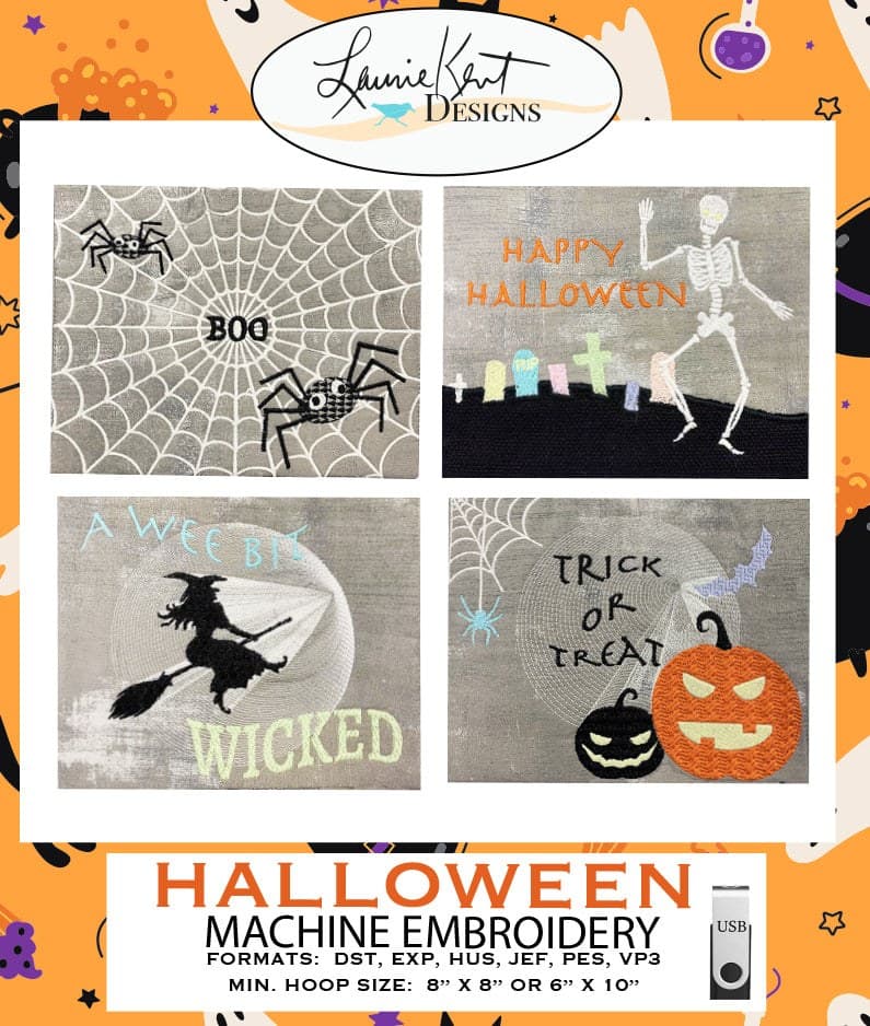 Laurie Kent Designs Halloween Mug Rugs Vol. 1 Machine Embroidery — image 1