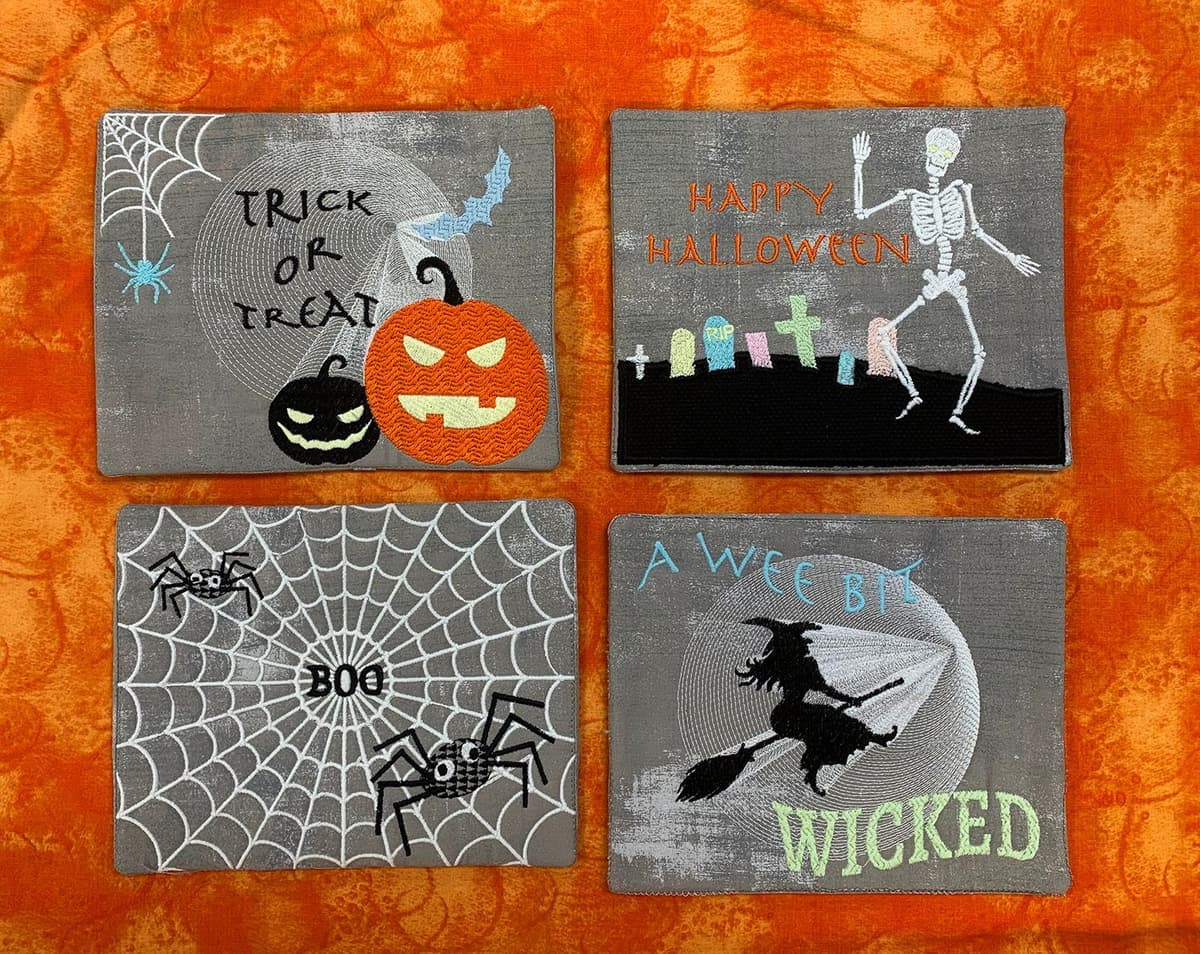 Laurie Kent Designs Halloween Mug Rugs Vol. 1 Machine Embroidery — image 2