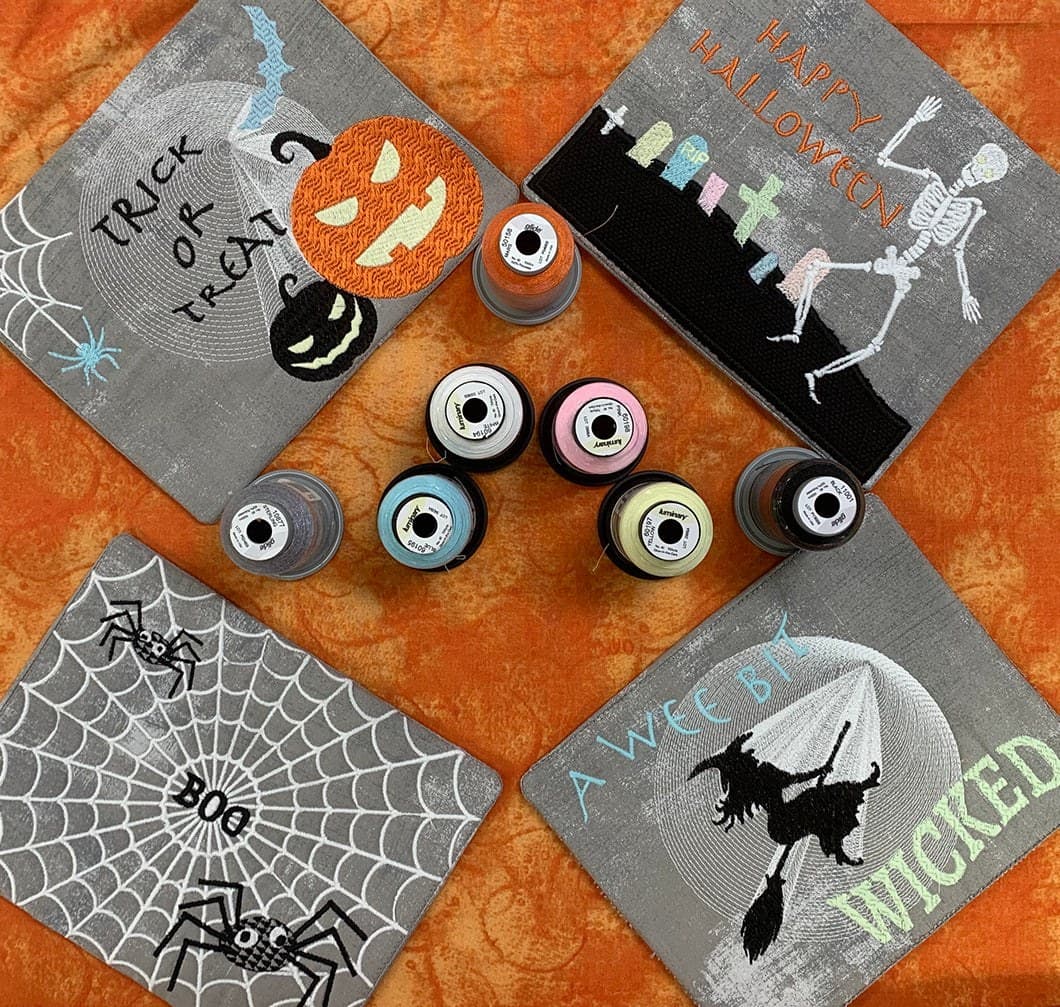 Laurie Kent Designs Halloween Mug Rugs Vol. 1 Machine Embroidery — image 3