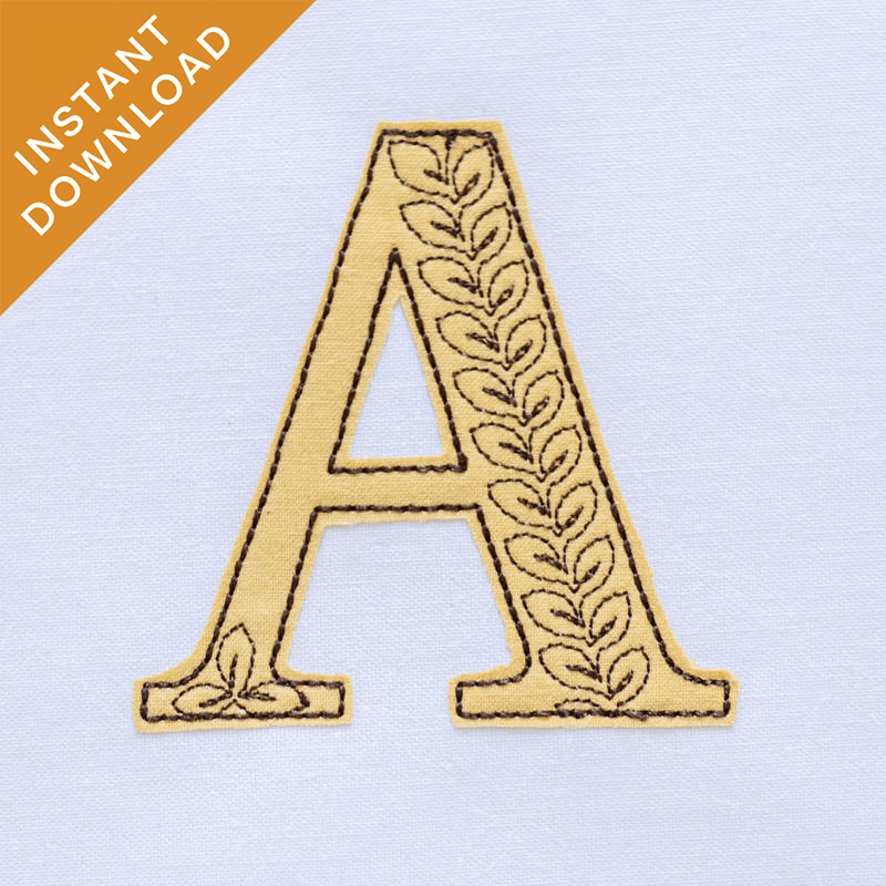 Leafy Vine Alphabet - A