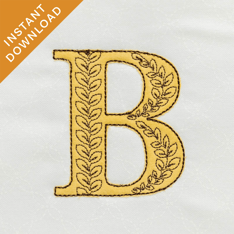 Leafy Vine Alphabet - B