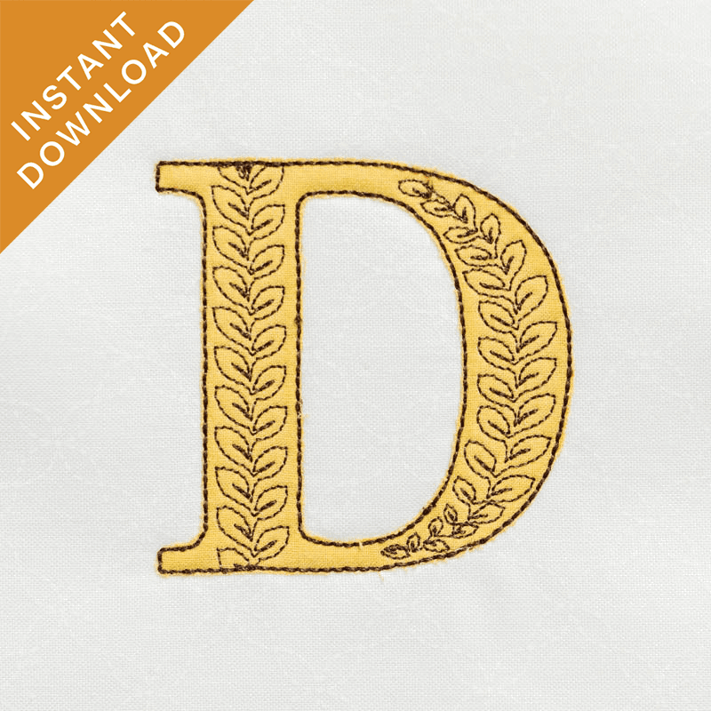 Leafy Vine Alphabet - D