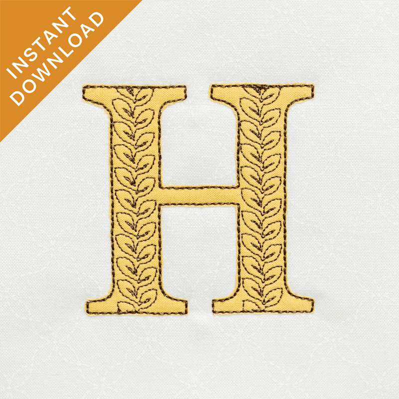 Leafy Vine Alphabet - H