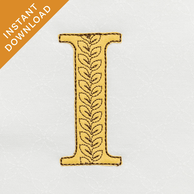 Leafy Vine Alphabet - I