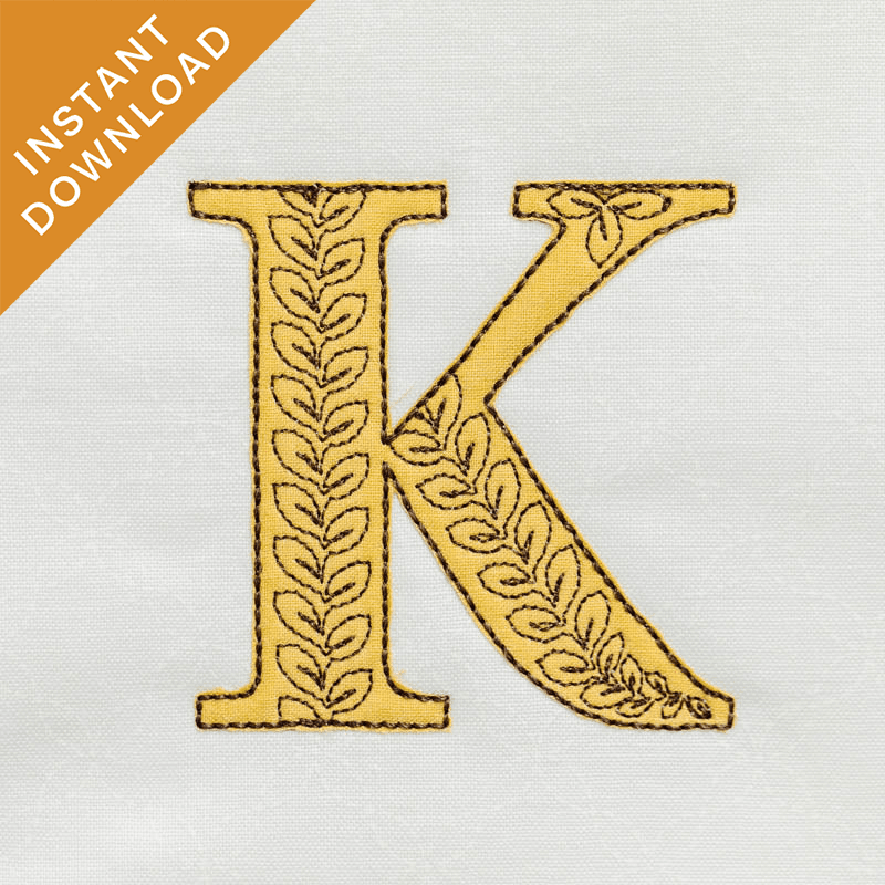 Leafy Vine Alphabet - K