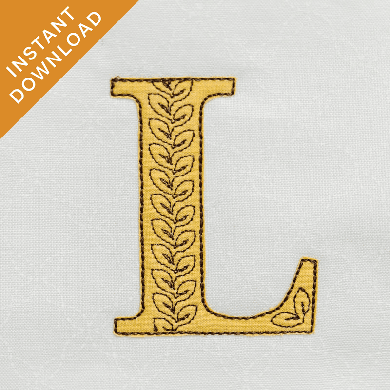 Leafy Vine Alphabet - L