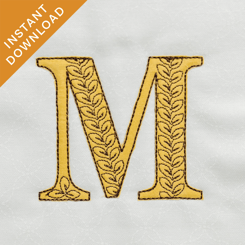 Leafy Vine Alphabet - M