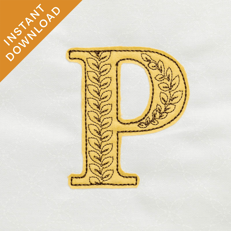 Leafy Vine Alphabet - P