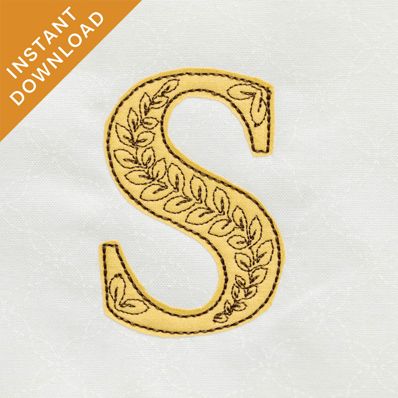 Leafy Vine Alphabet - S