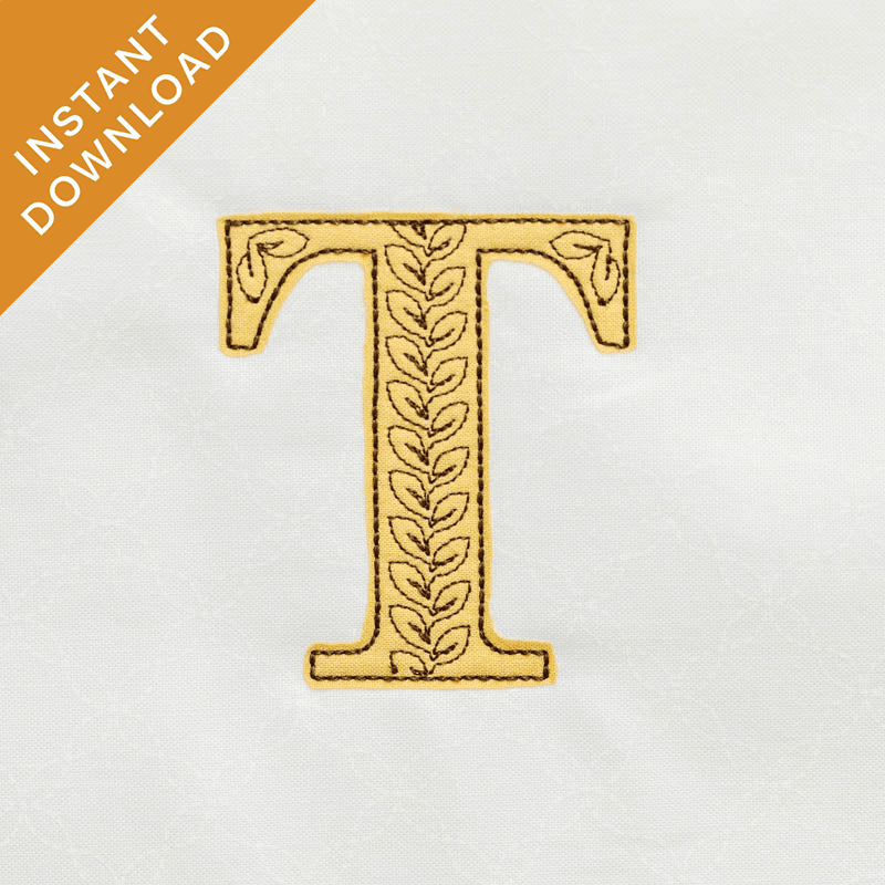 Leafy Vine Alphabet - T