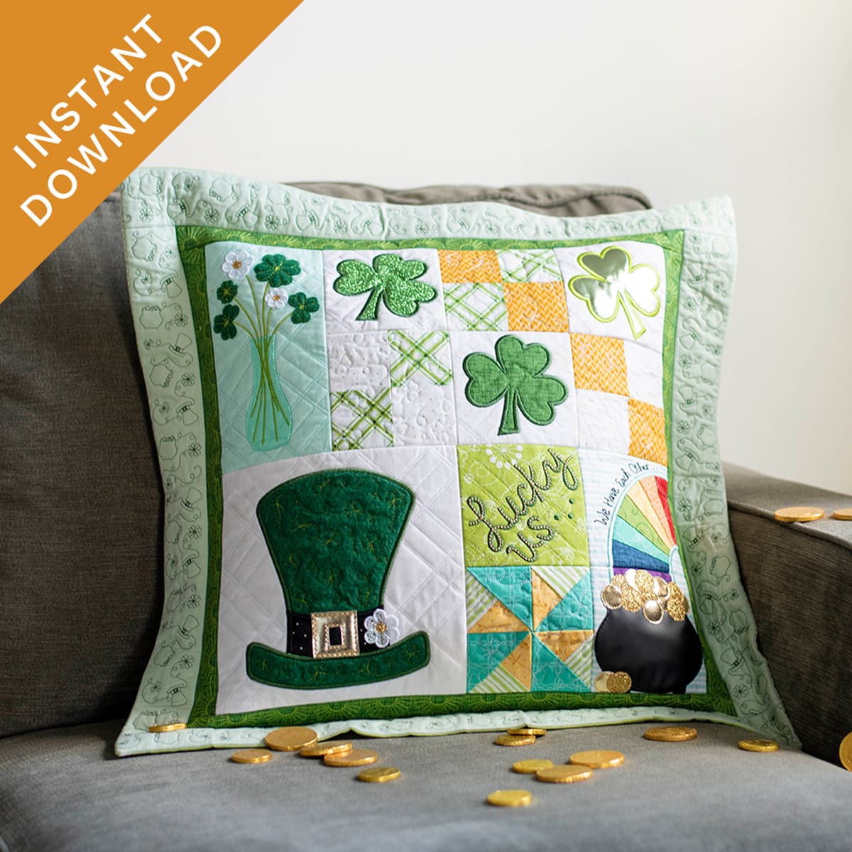 Lucky Us 22 x 22" Pillow