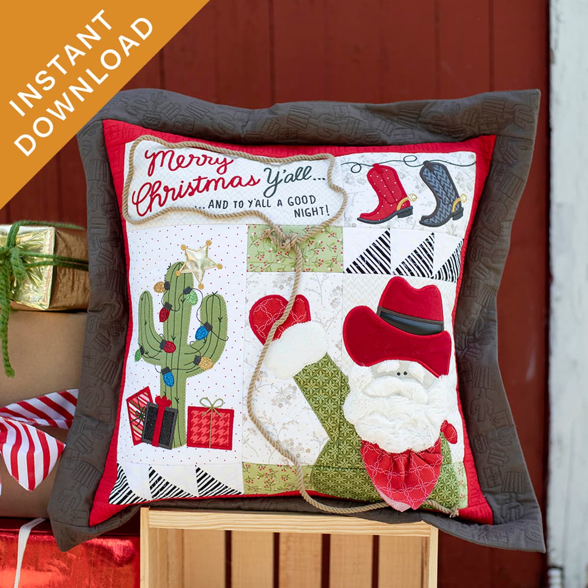 Merry Christmas Y'all 22x22" Pillow