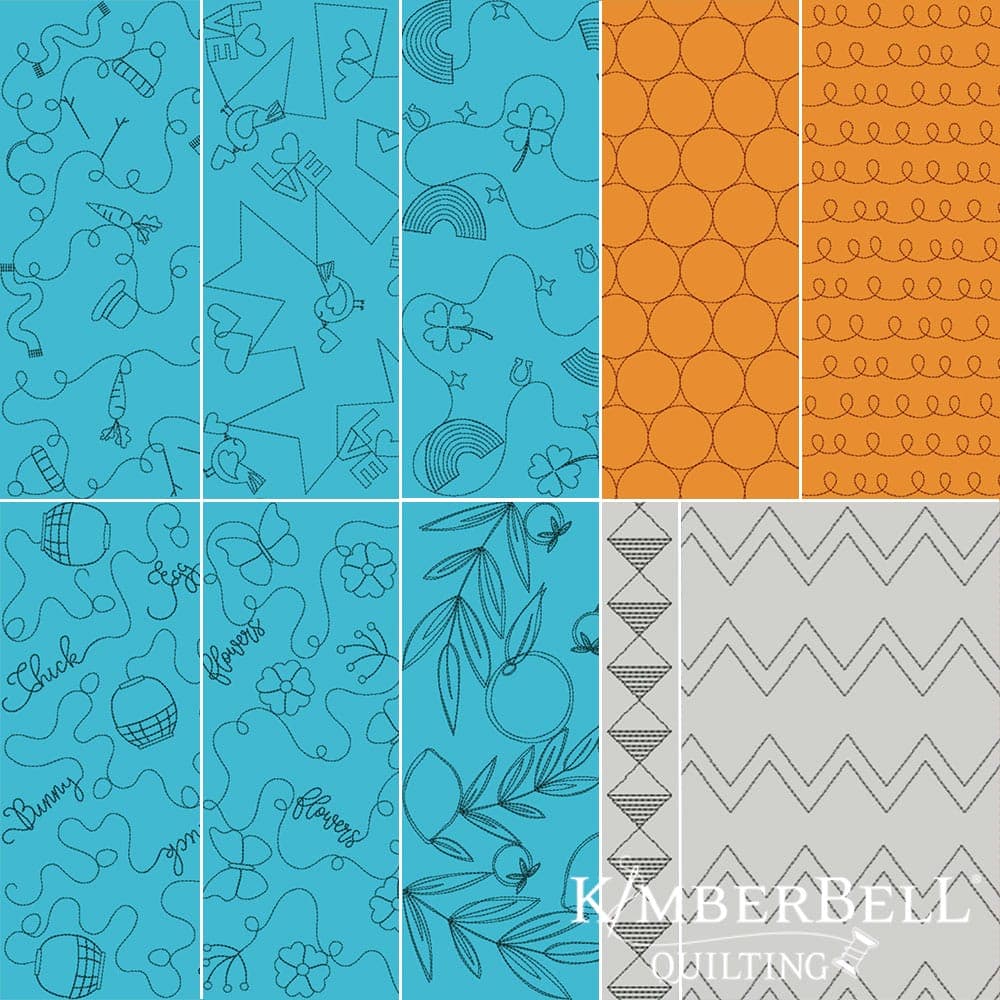 Mini Quilts, Vol. 1: January-June Embroidery Quilting Bundle - Background Quilting