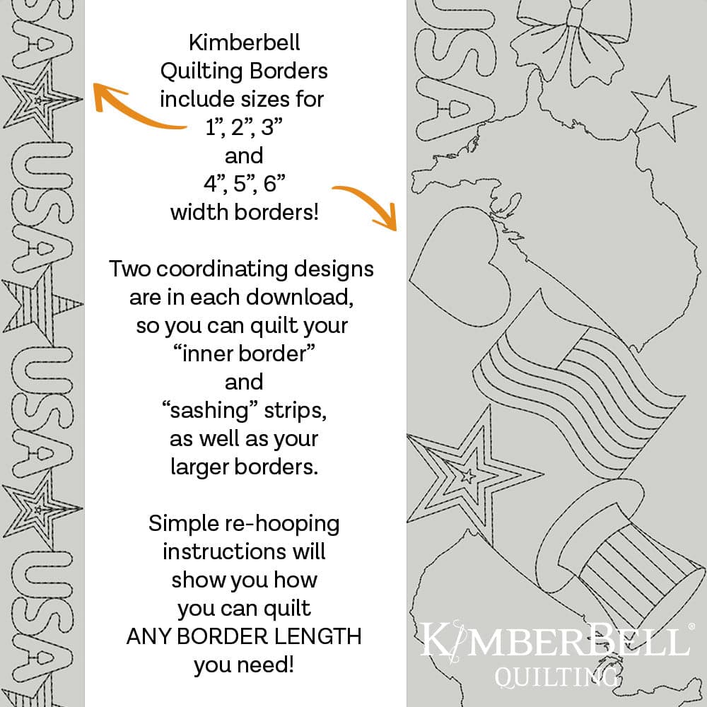Patriotic Border 6 - Background Quilting