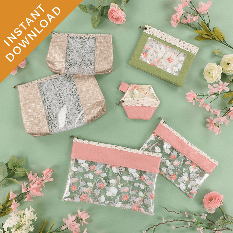 Peek-A-Bloom Zipper Pouches