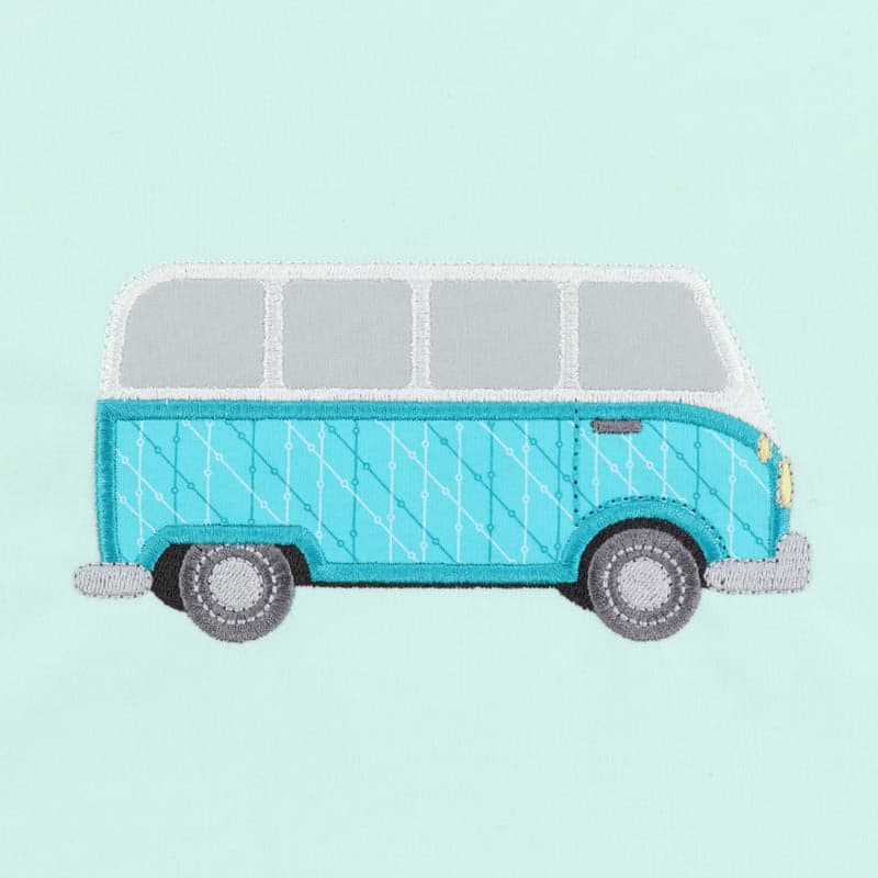 Retro Camper Van Applique 1