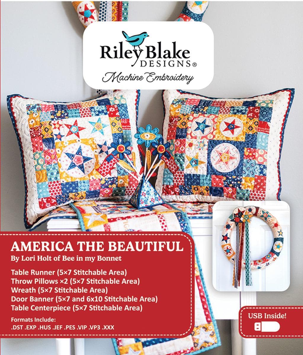 Riley Blake Designs Machine Embroidery Americana America the Beautiful — image 2