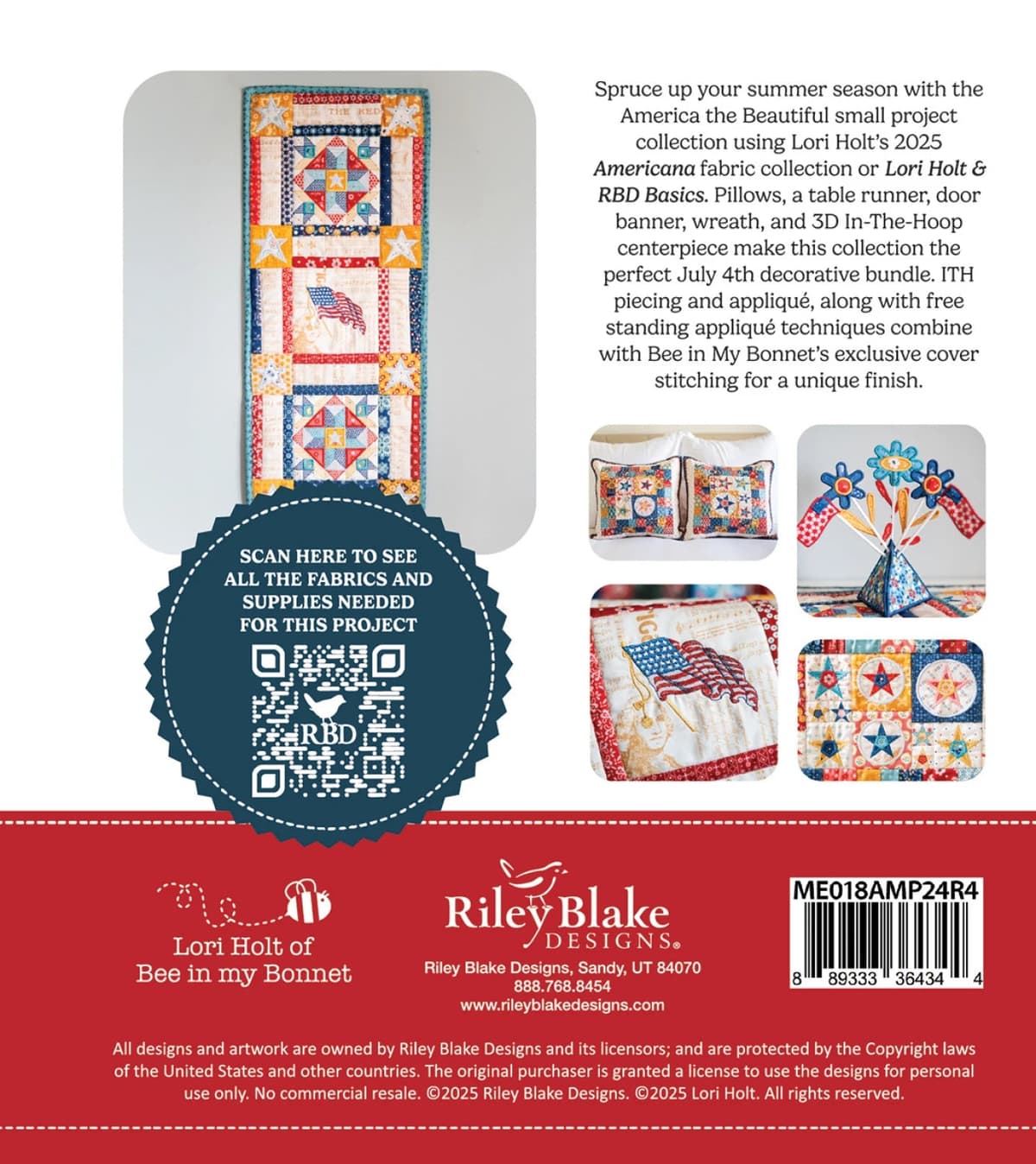 Riley Blake Designs Machine Embroidery Americana America the Beautiful — image 3