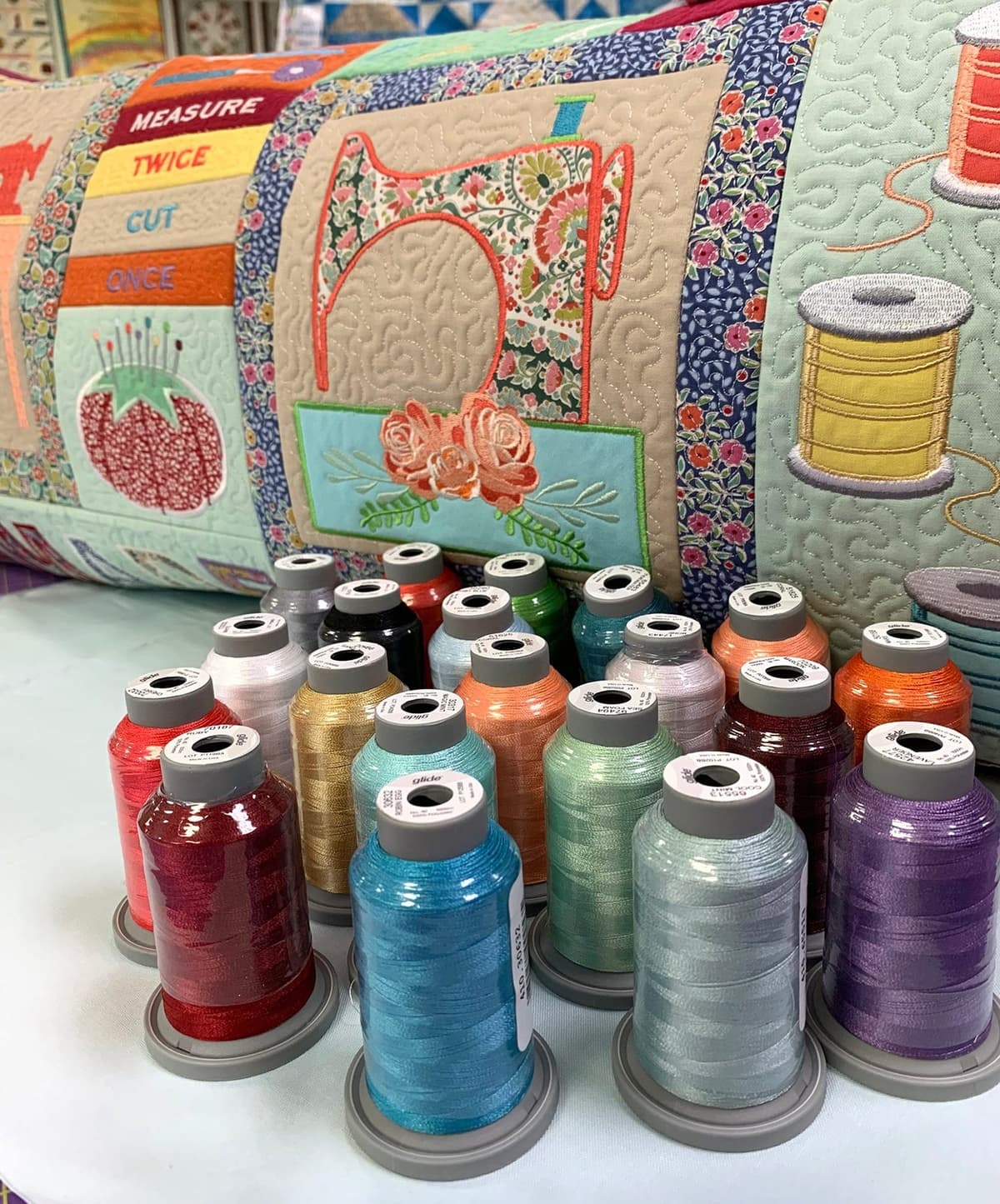 Laurie Kent Designs Sew Awesome Bench Pillow Machine Embroidery — image 3