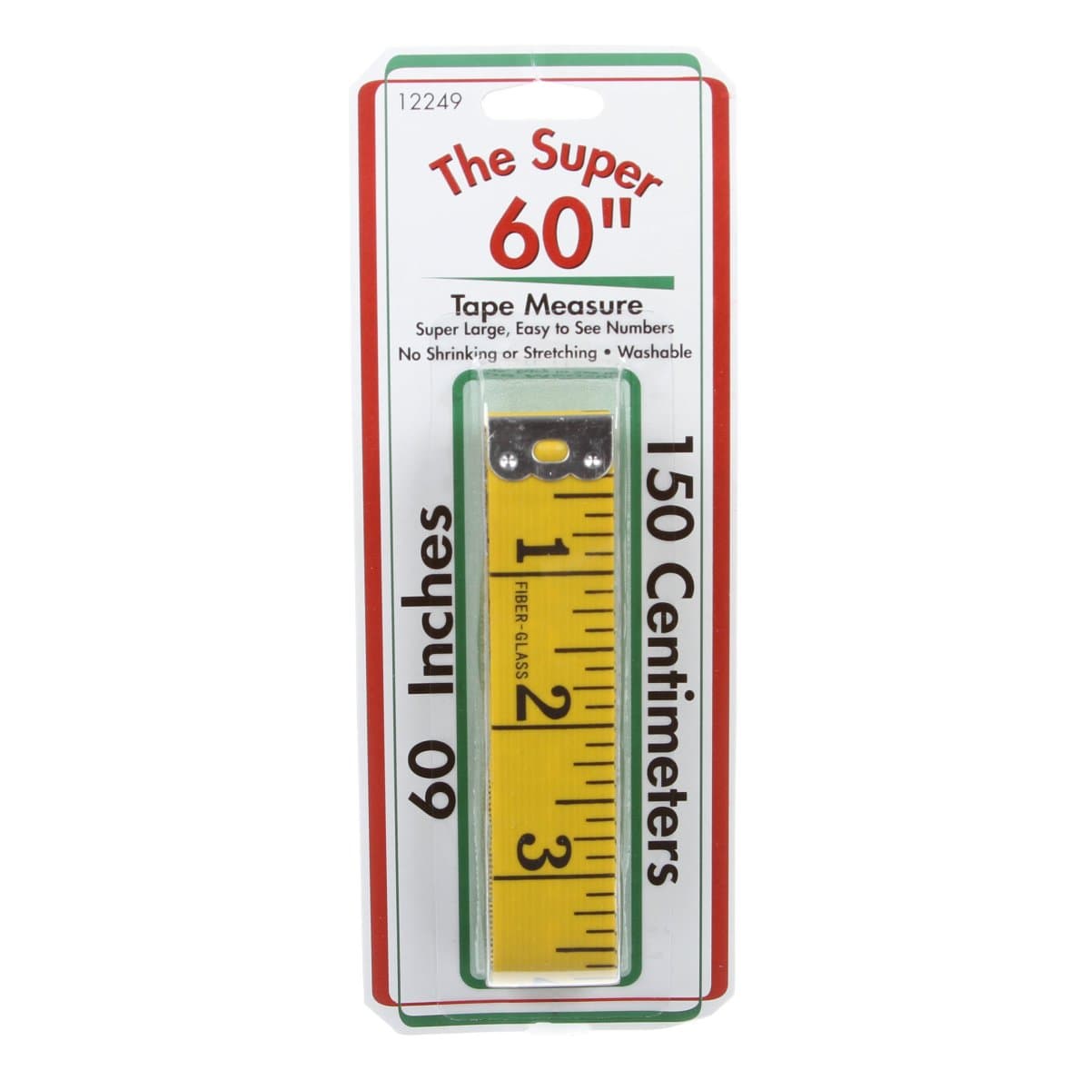Sullivans Super Tape Measure 60in — Yellow Fiberglass