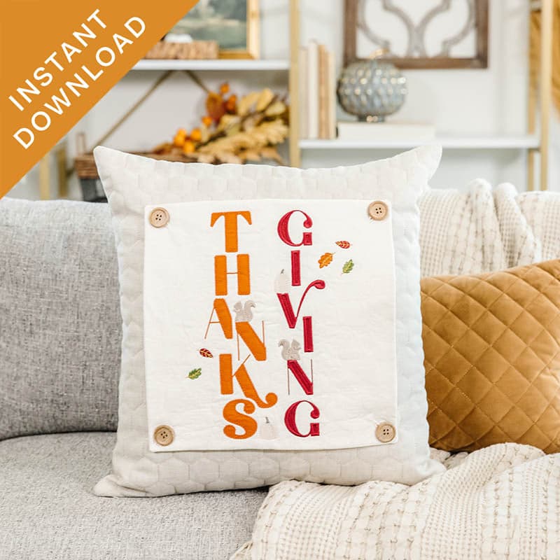 Thanksgiving Pillow Panel