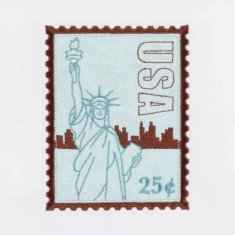 Travel Stamp Applique 1