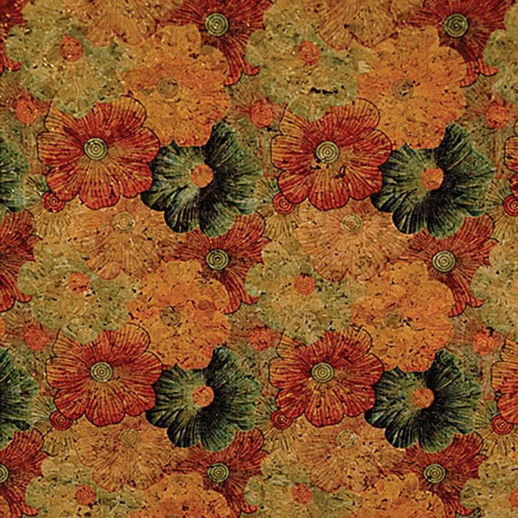 Belagio Cork Fabric 18″ × 15″ — Flower Print BPC 1002