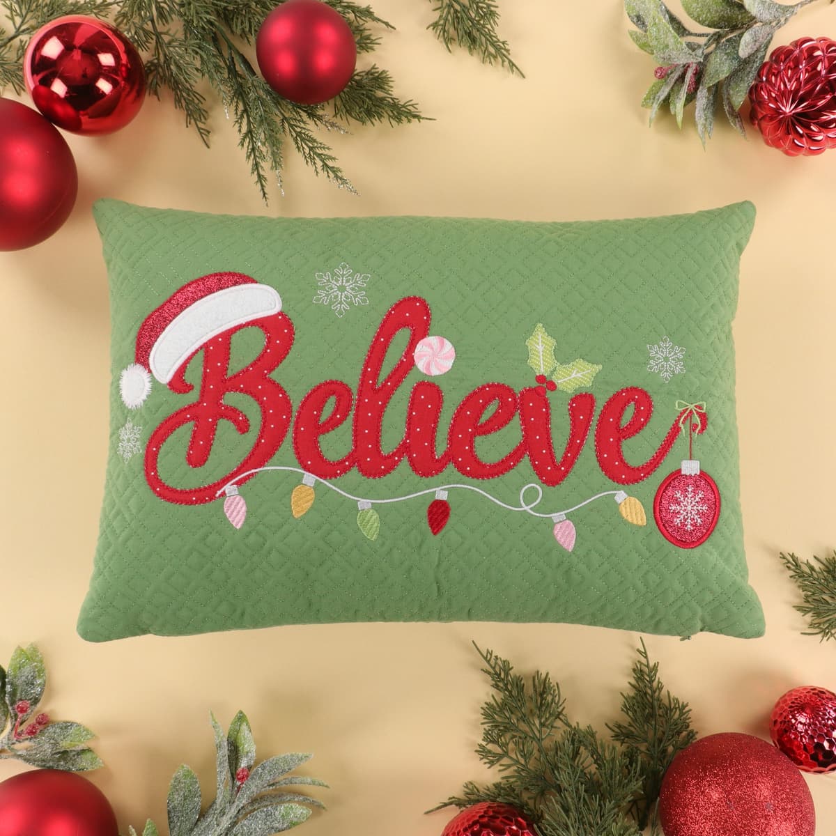 Believe Applique Large Scale Pillow Fabric Kit
