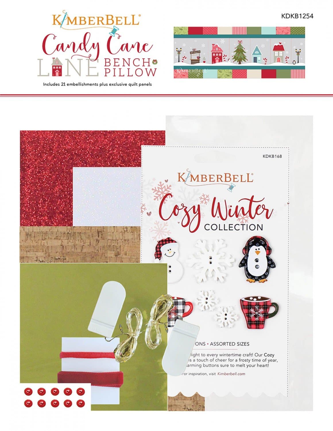 Candy Cane Lane Bench Pillow Embellishment Kit — image 2