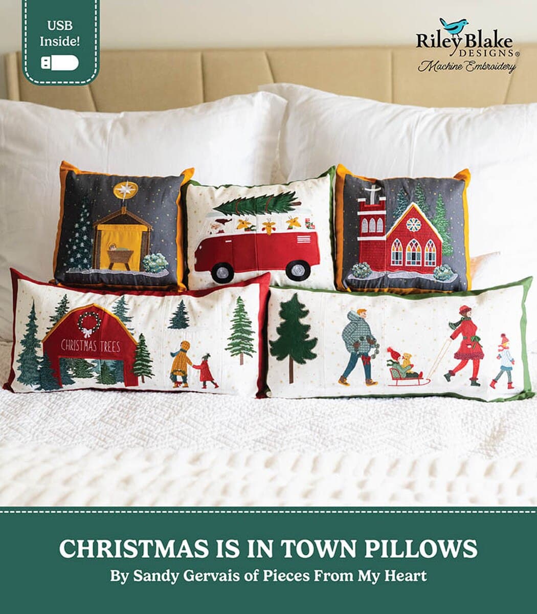 Christmas Is in Town — Machine Embroidery USB — image 1