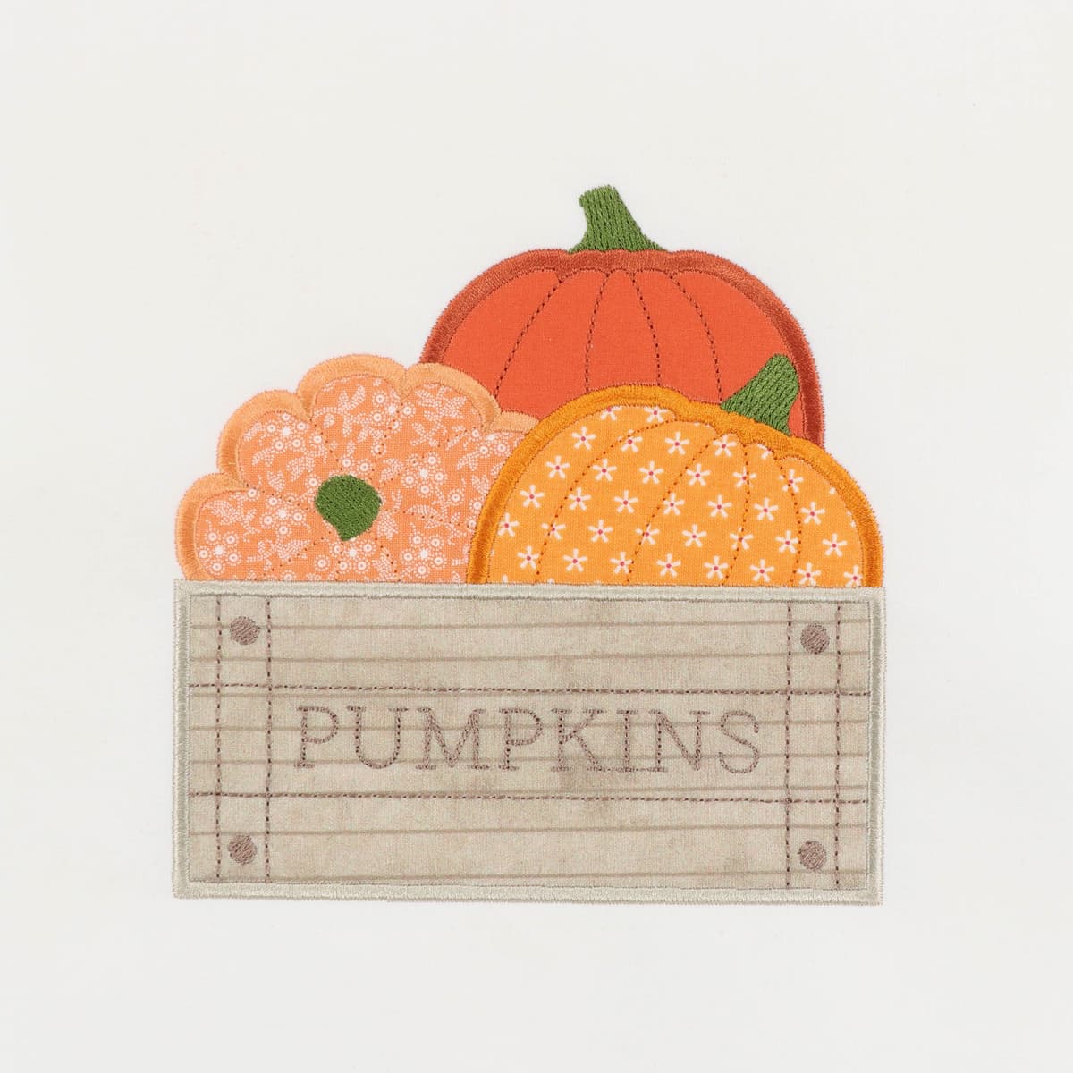 Crate of Pumpkins Applique 1