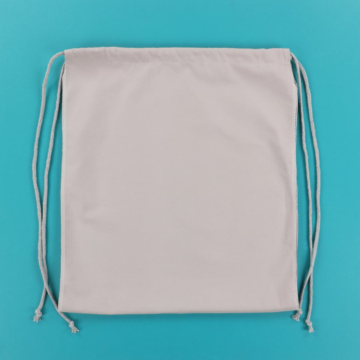 Kimberbell Canvas Cinch Backpack Blank, Light Grey — image 1