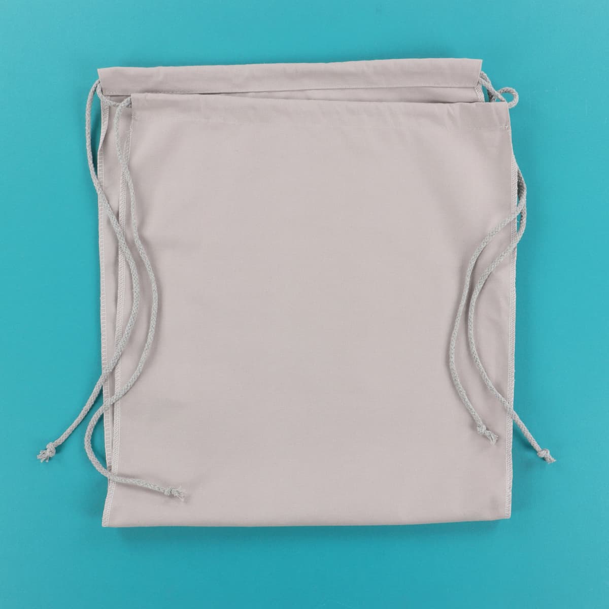 Kimberbell Canvas Cinch Backpack Blank, Light Grey — image 2