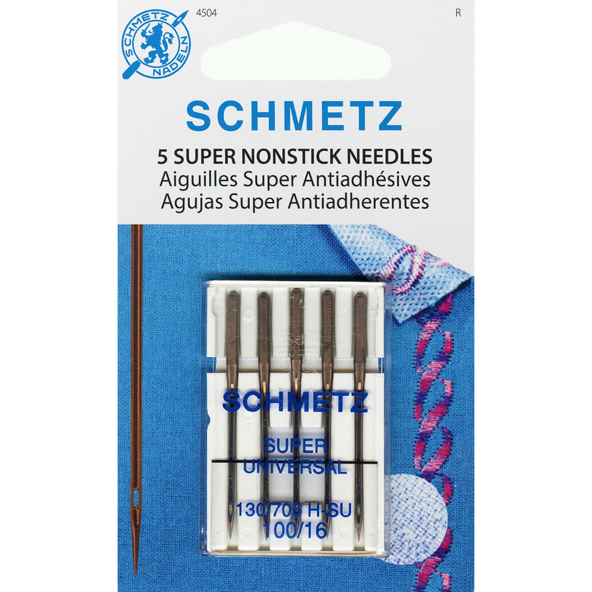 Schmetz Super NonStick Needles 100/16 — 5 Pack