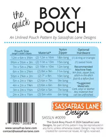 The Quick Boxy Pouch by Sassafras Lane Designs — image 2