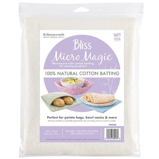 Therm-O-Web Bliss Micro Magic Batting 100% Cotton 20 inches X 1 yard