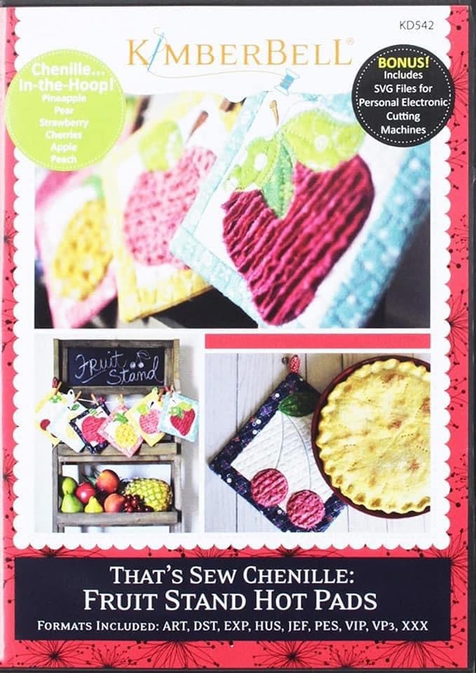 Kimberbell Chenille Fruit Stand Hot Pads KD542