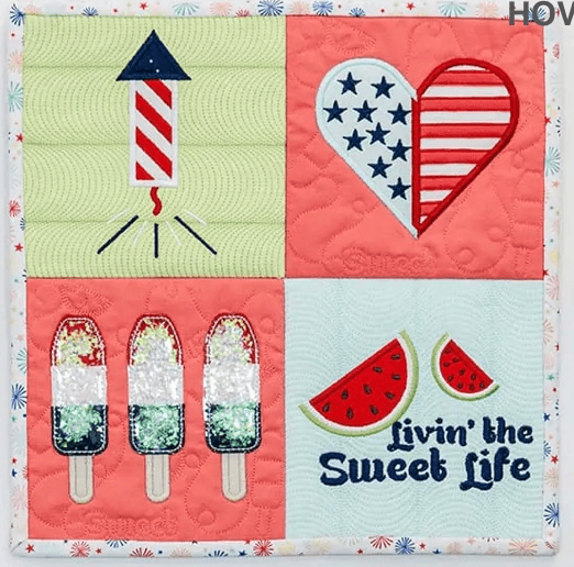 Kimberbell Mini Quilt Kit July Fabric Only — image 1