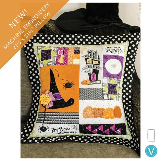 Home Is Where The Haunt Is 21 1/2×21 1/2″ Pillow Fabric Kit
