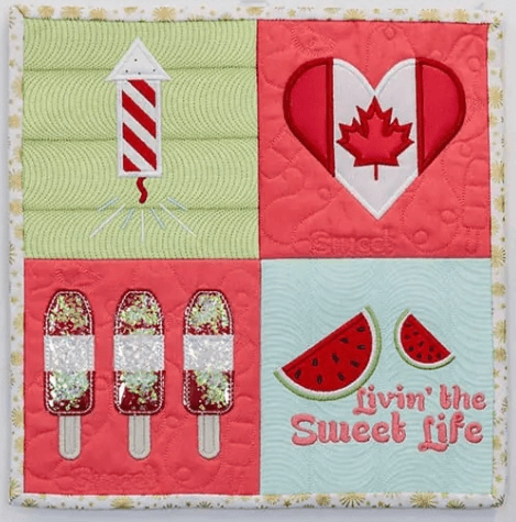 Kimberbell Mini Quilt Kit July Fabric Only — image 2