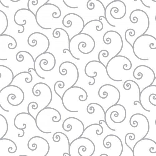Kimberbell BASICS SCROLL — White on Gray