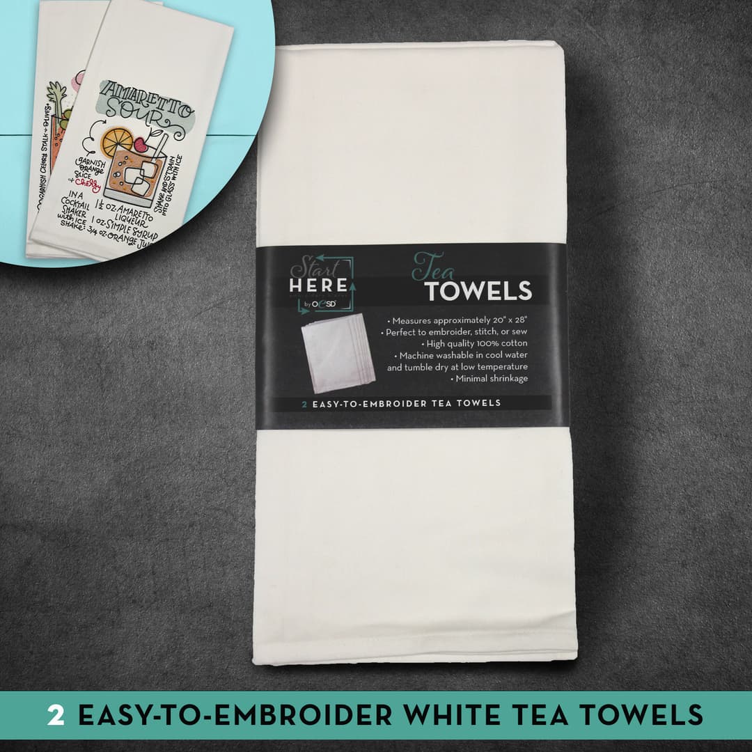 Tea Towels - White 2 Pack