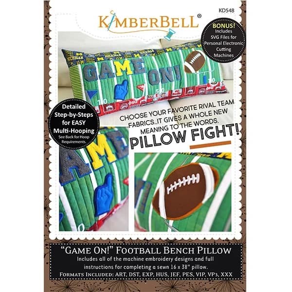 Kimberbell Game On Bench Pillow