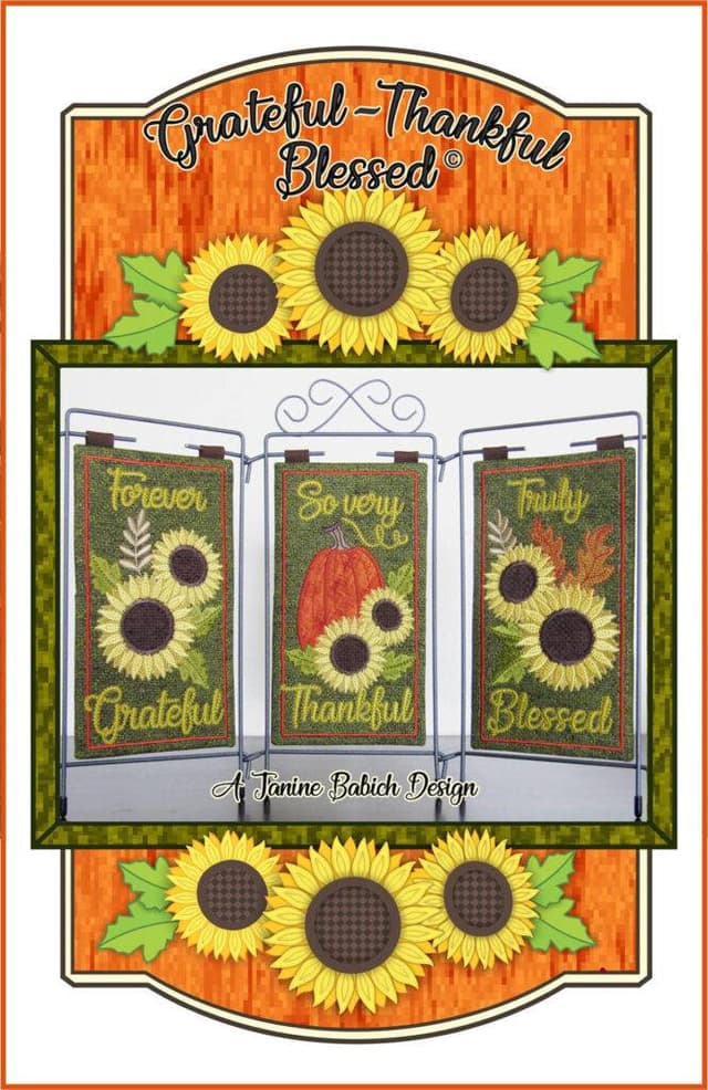 Janine Babich - Grateful, Thankful, Blessed Table Top Display
