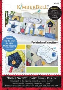 Kimberbell Designs Home Sweet Home Bench Pillow