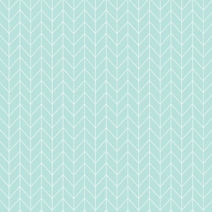 Vintage Flora — Chevron - Aqua