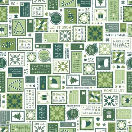 A Quilty Little Christmas — Letters - Green